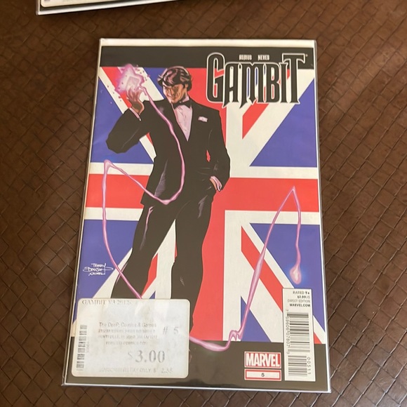 5 Marvel Gambit comic books in plastic not opened since purchased. - Picture 4 of 6